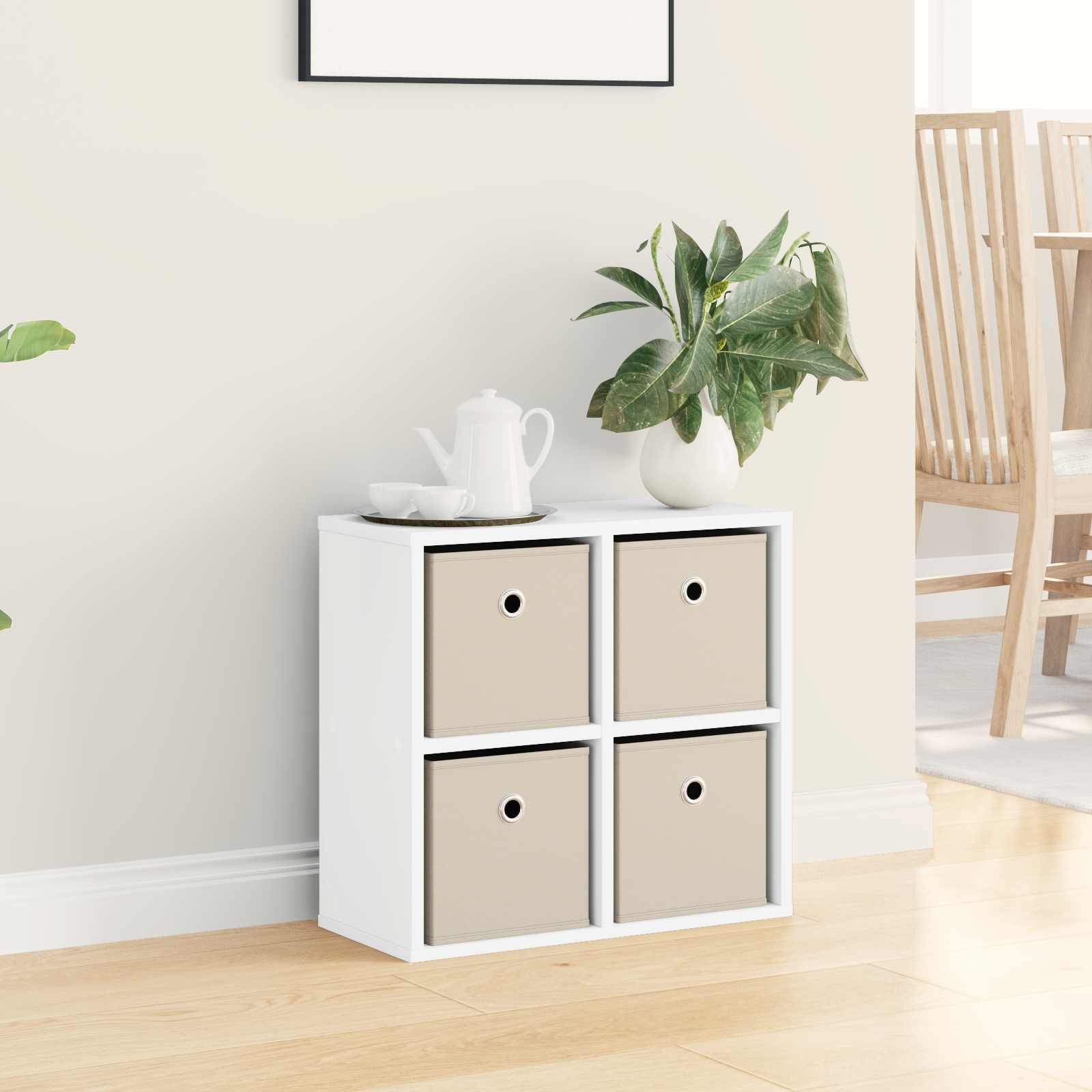 Sideboard mit Schubladen Weiß 49,5 x 22 x 47 cm