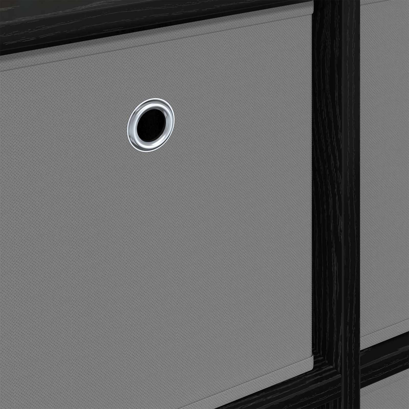 Sideboard mit Schubladen Schwarz Eichen-Optik 49,5 x 22 x 47 cm
