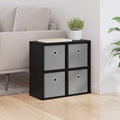 Sideboard mit Schubladen Schwarz Eichen-Optik 49,5 x 22 x 47 cm