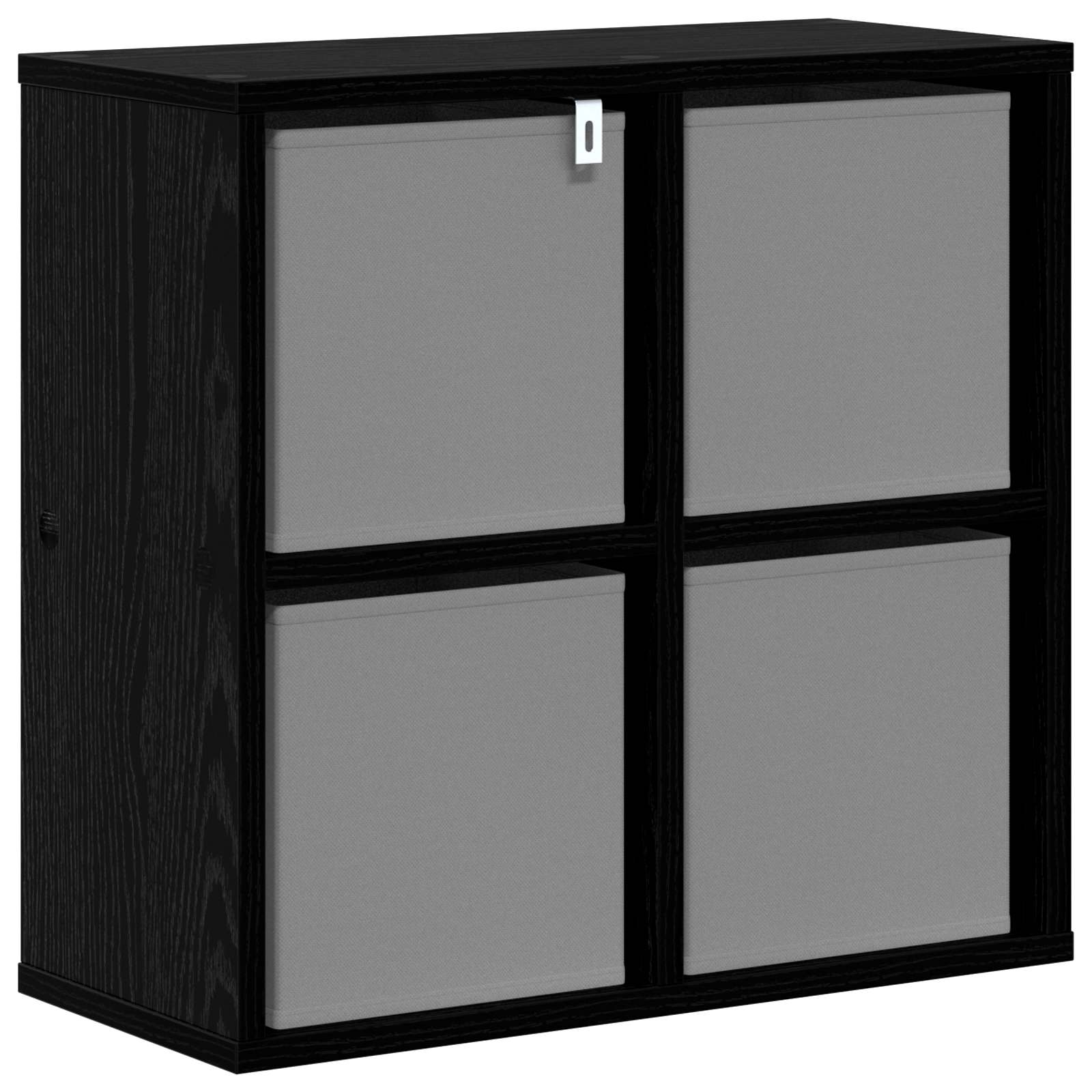 Sideboard mit Schubladen Schwarz Eichen-Optik 49,5 x 22 x 47 cm
