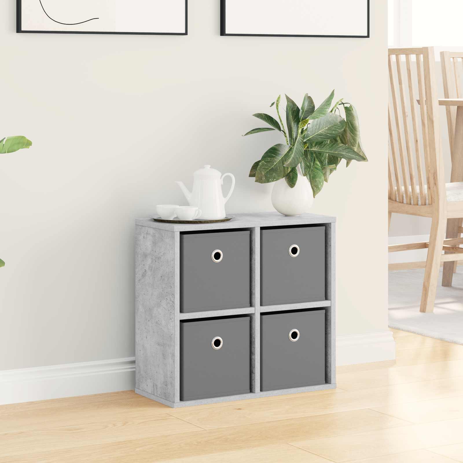 Sideboard mit Schubladen Beton Grau 49,5 x 22 x 47 cm