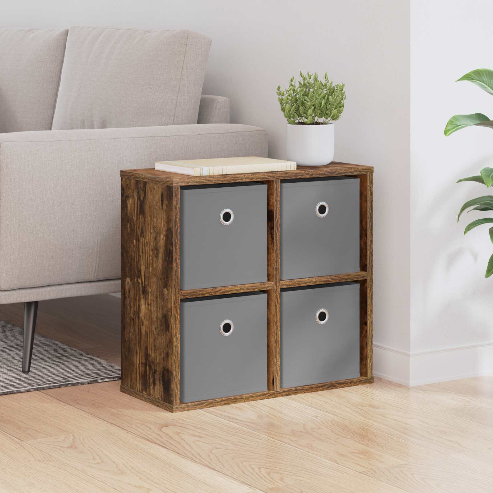 Sideboard mit Schubladen Geräucherte Eiche 49,5 x 22 x 47 cm