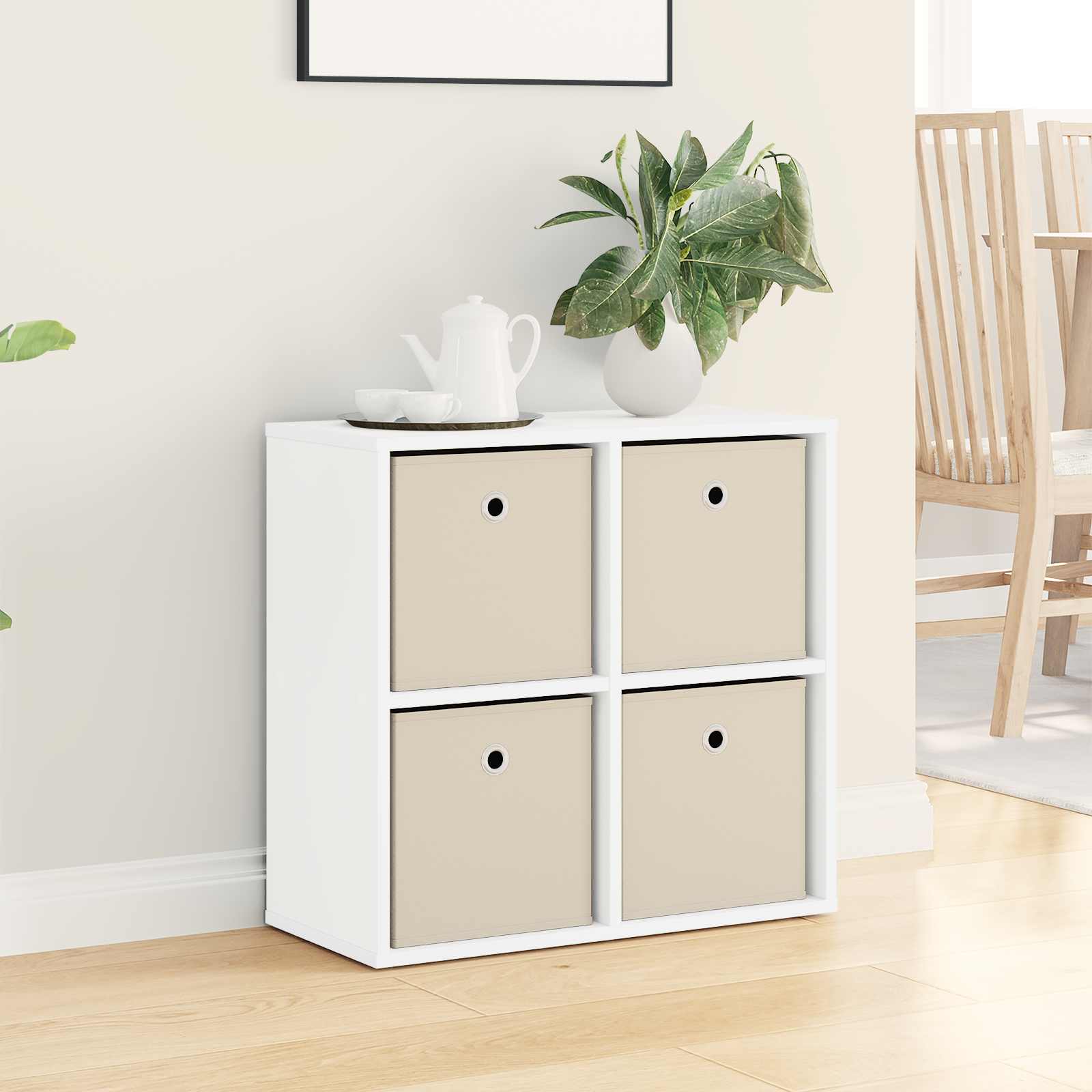 Sideboard mit Schubladen Weiß 59,5 x 27 x 57 cm