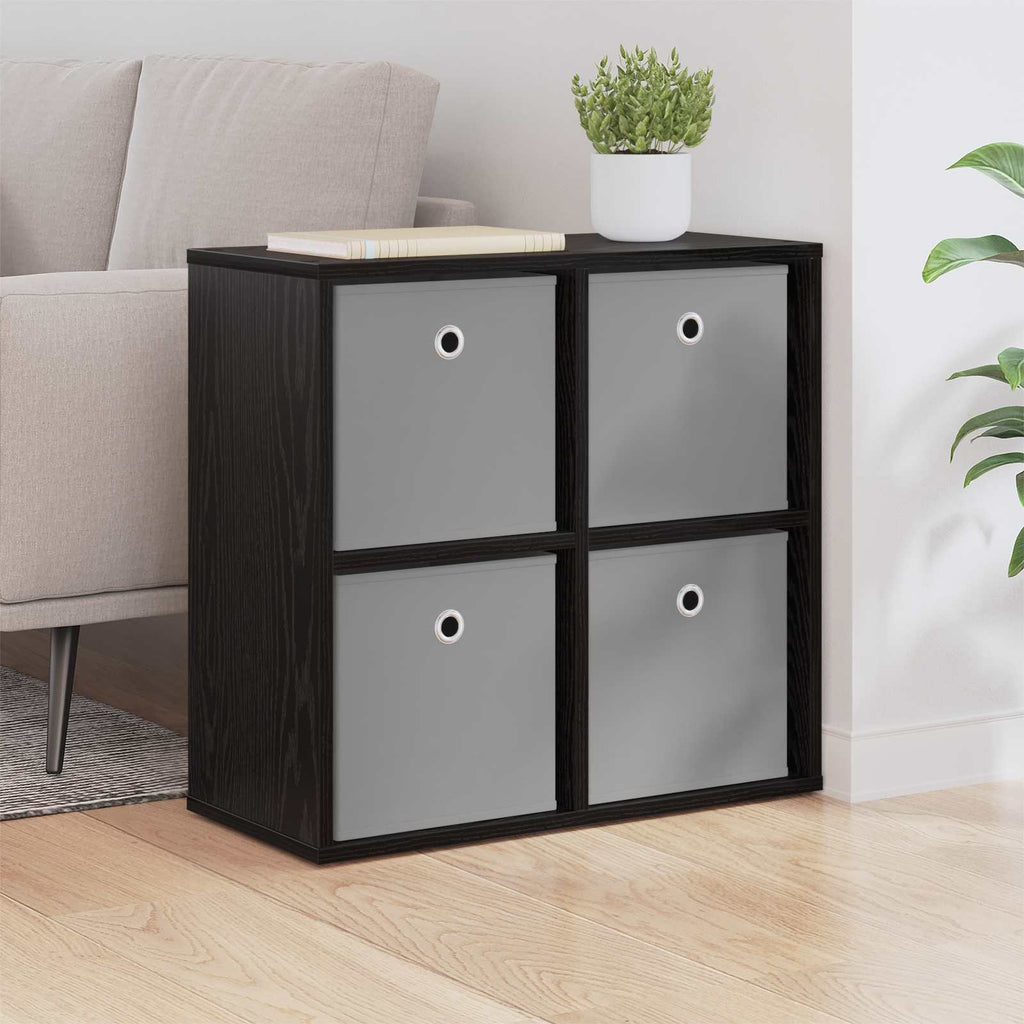 Sideboard mit Schubladen Schwarz Eichen-Optik 59,5 x 27 x 57 cm