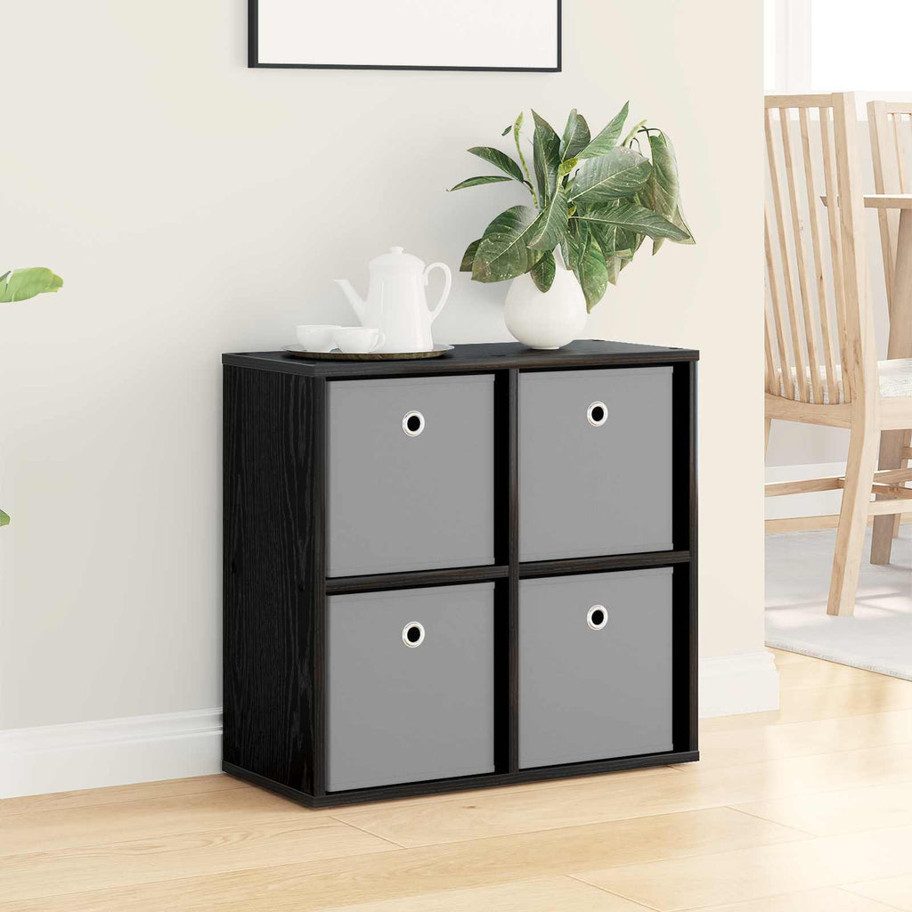 Sideboard mit Schubladen Schwarz Eichen-Optik 59,5 x 27 x 57 cm