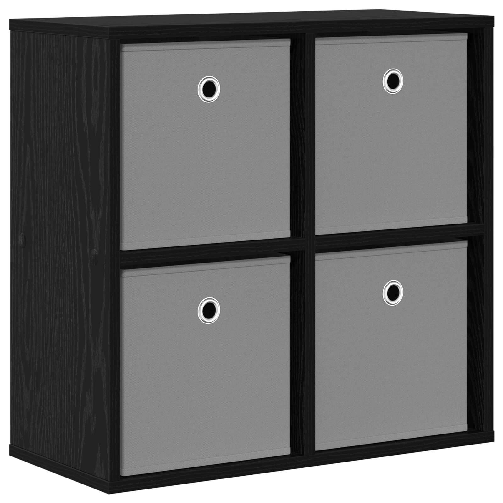 Sideboard mit Schubladen Schwarz Eichen-Optik 59,5 x 27 x 57 cm