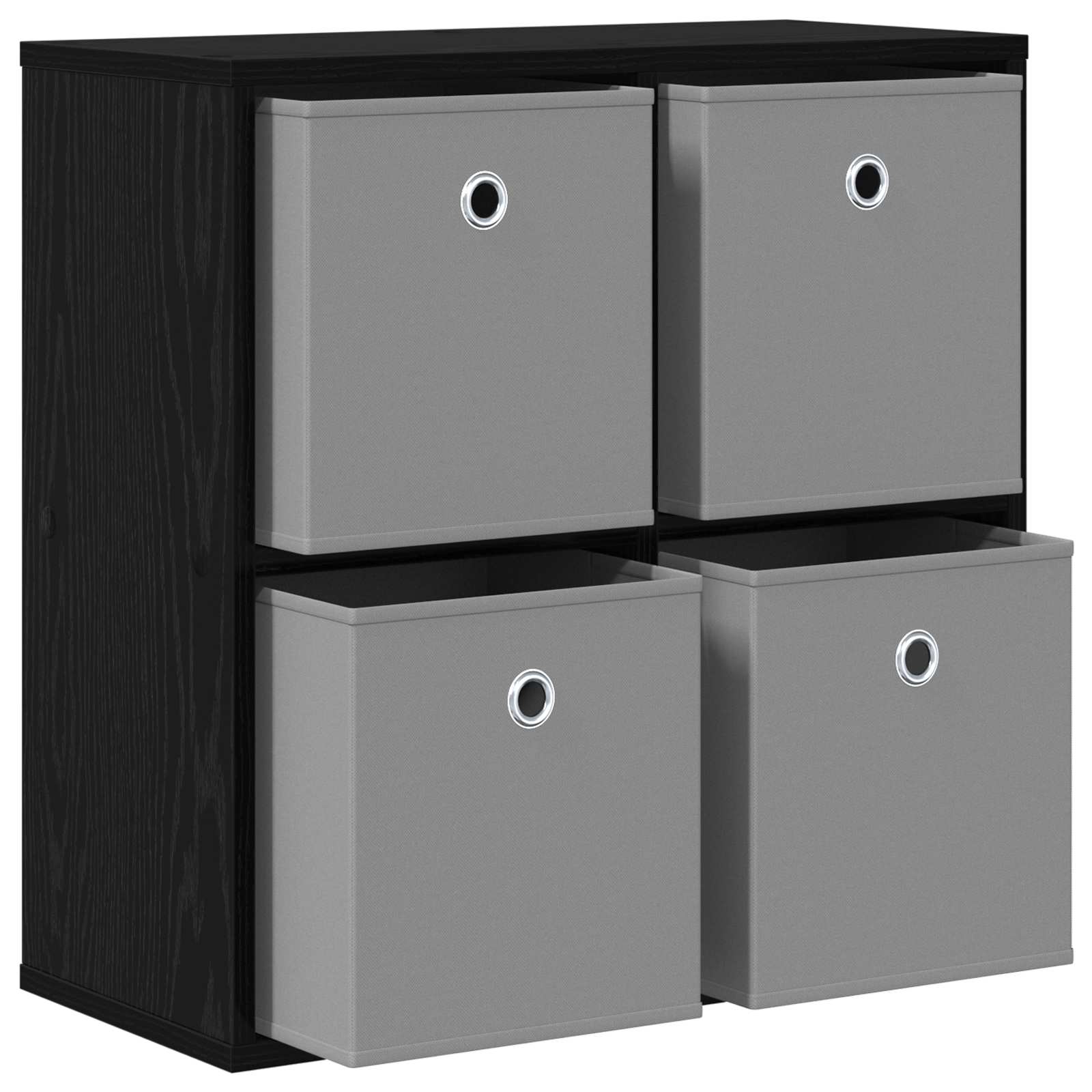 Sideboard mit Schubladen Schwarz Eichen-Optik 59,5 x 27 x 57 cm