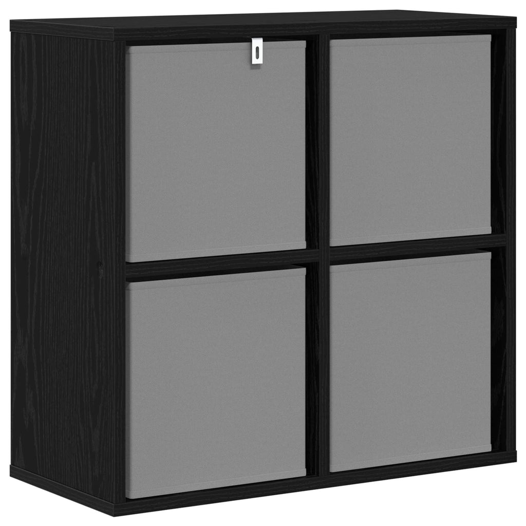 Sideboard mit Schubladen Schwarz Eichen-Optik 59,5 x 27 x 57 cm