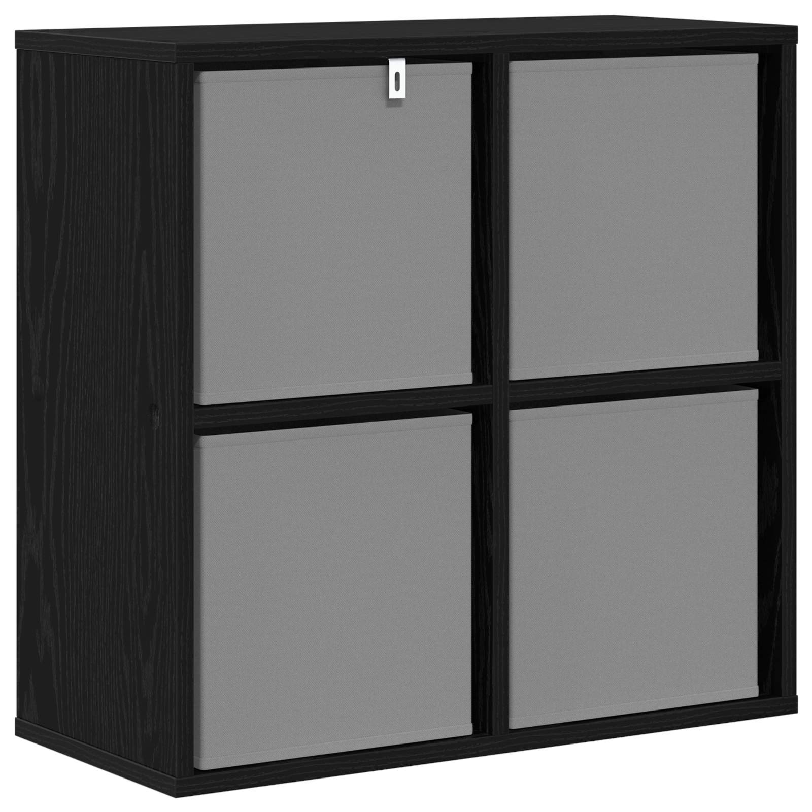 Sideboard mit Schubladen Schwarz Eichen-Optik 59,5 x 27 x 57 cm