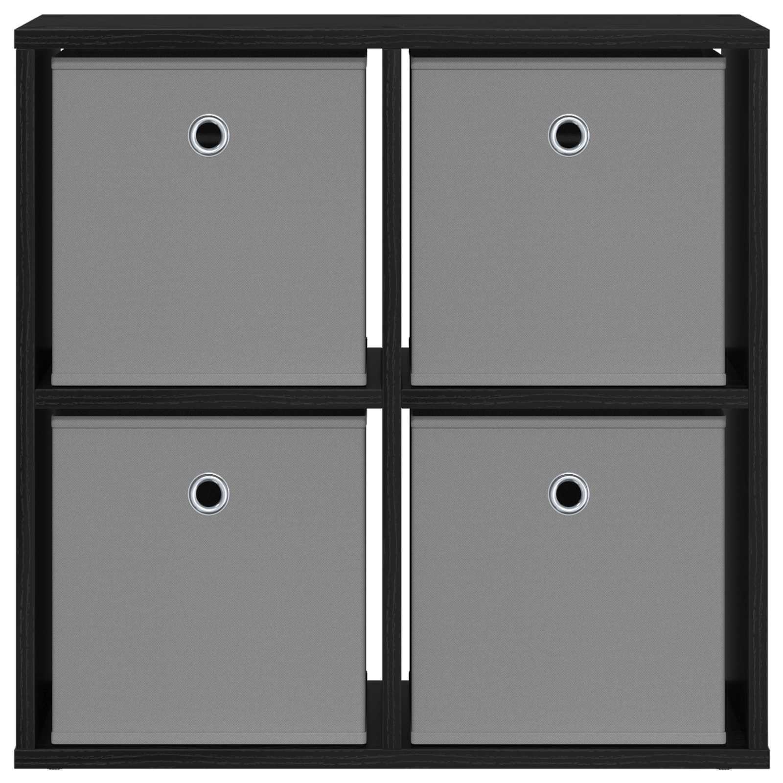 Sideboard mit Schubladen Schwarz Eichen-Optik 59,5 x 27 x 57 cm