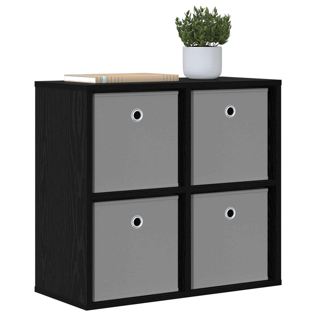 Sideboard mit Schubladen Schwarz Eichen-Optik 59,5 x 27 x 57 cm