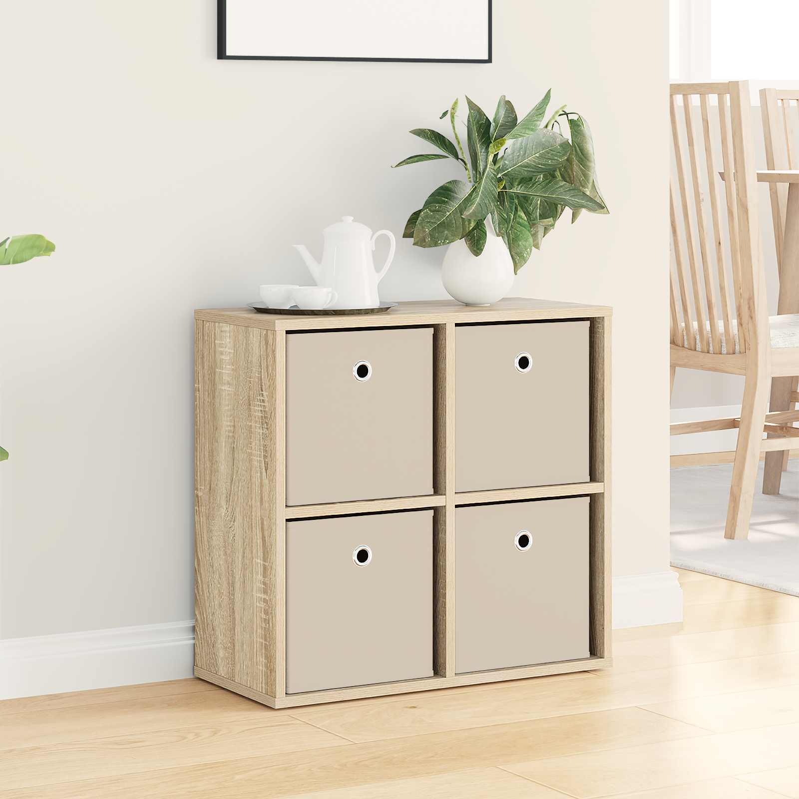 Sideboard mit Schubladen Sonoma-Eiche 59,5 x 27 x 57 cm