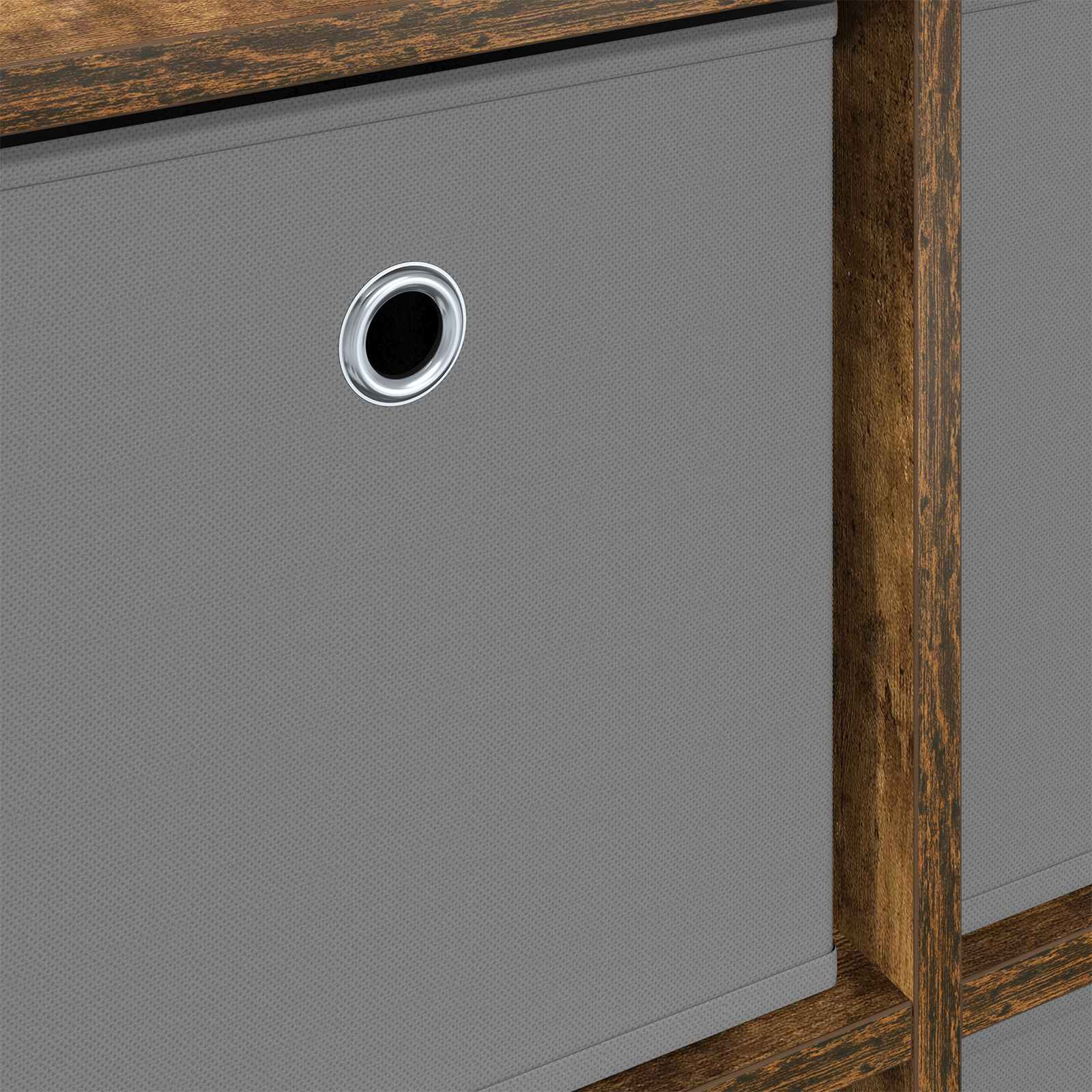 Sideboard mit Schubladen Geräucherte Eiche 59,5 x 27 x 57 cm