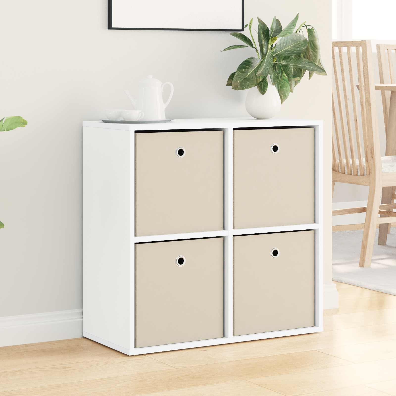 Sideboard mit Schubladen Weiß 68,5 x 32 x 67 cm
