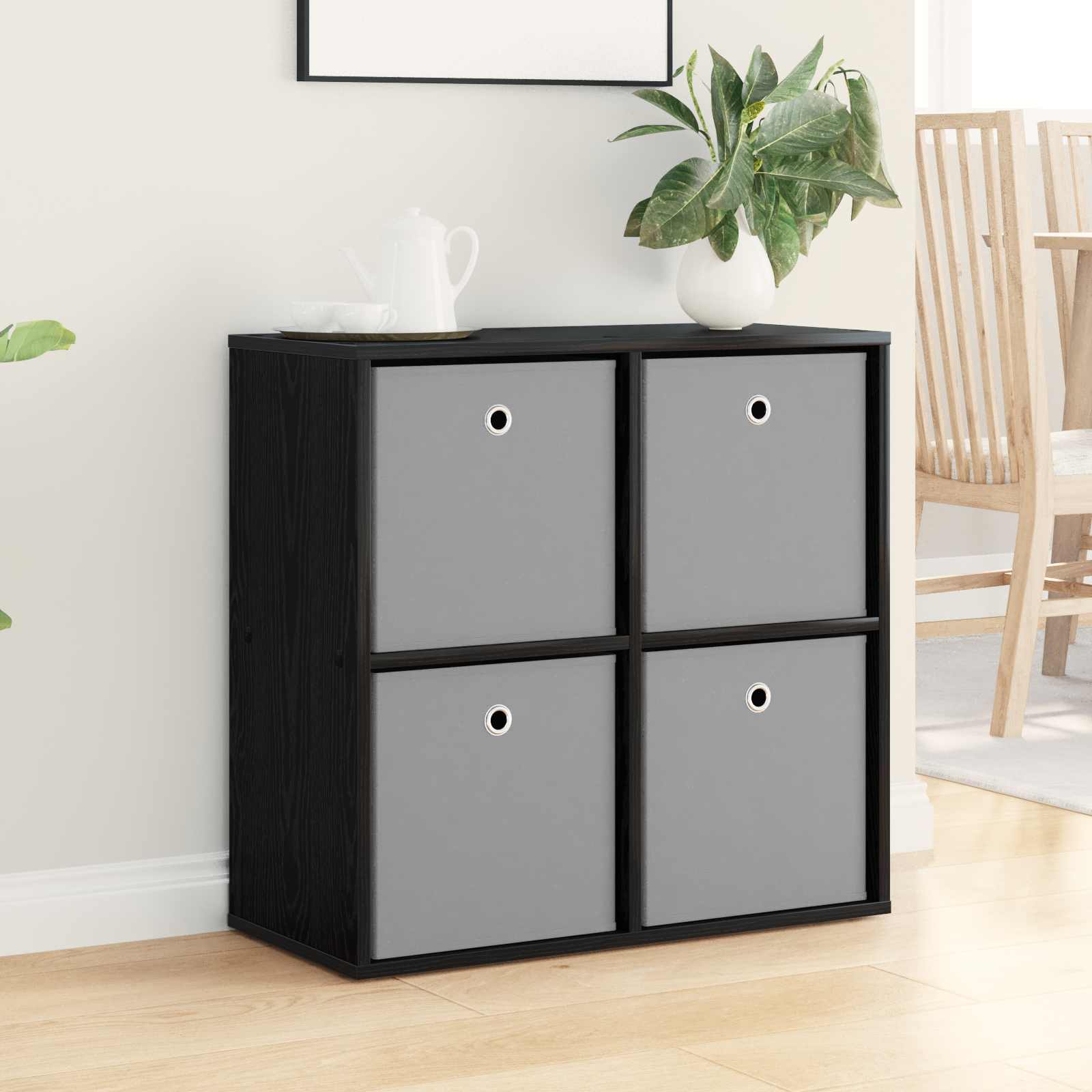 Sideboard mit Schubladen Schwarz Eichen-Optik 68,5 x 32 x 67 cm