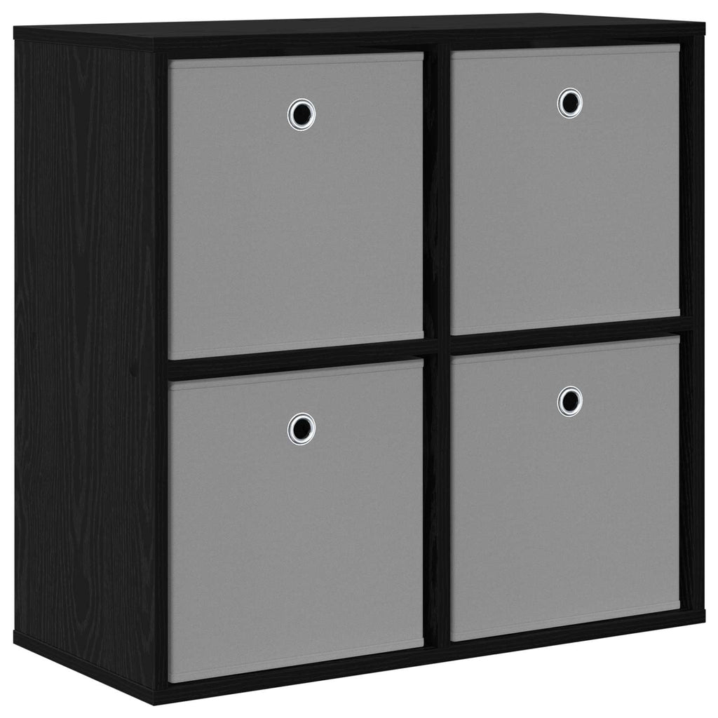 Sideboard mit Schubladen Schwarz Eichen-Optik 68,5 x 32 x 67 cm