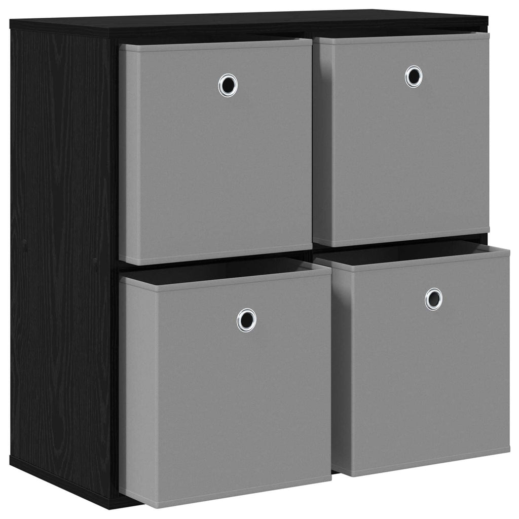 Sideboard mit Schubladen Schwarz Eichen-Optik 68,5 x 32 x 67 cm