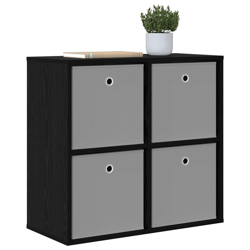 Sideboard mit Schubladen Schwarz Eichen-Optik 68,5 x 32 x 67 cm