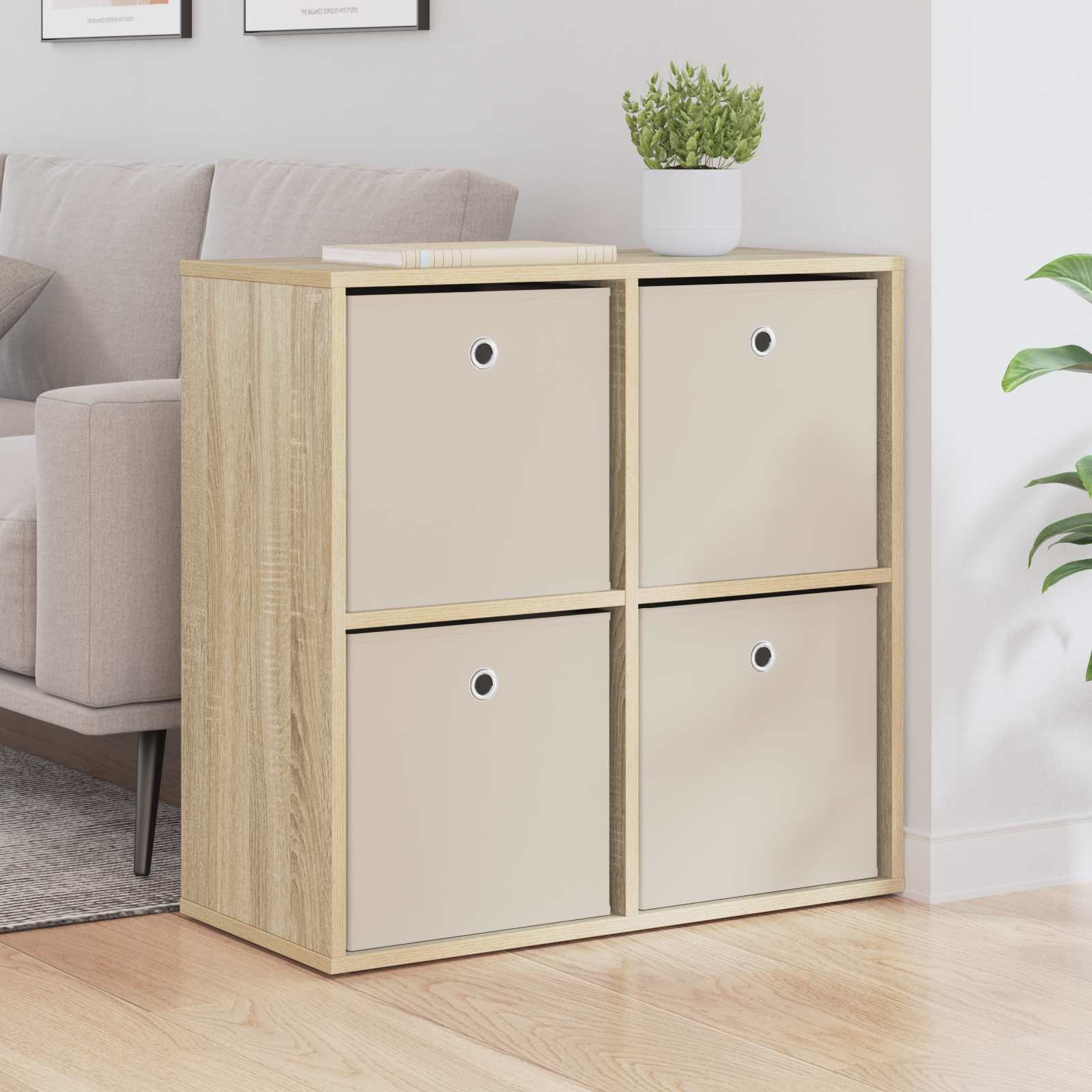 Sideboard mit Schubladen Sonoma-Eiche 68,5 x 32 x 67 cm