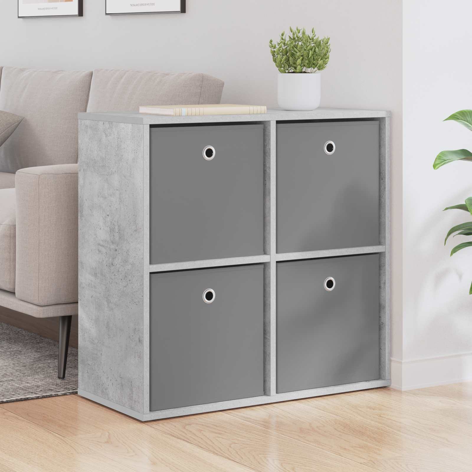 Sideboard mit Schubladen Beton Grau 68,5 x 32 x 67 cm