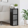 Sideboard Schwarz Eichen-Optik 25,5 x 22 x 69,5 cm