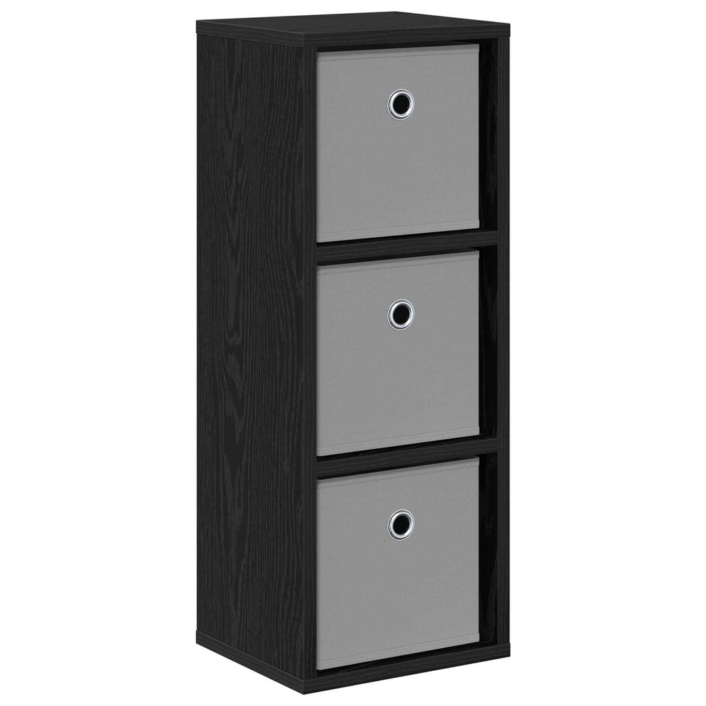 Sideboard Schwarz Eichen-Optik 25,5 x 22 x 69,5 cm