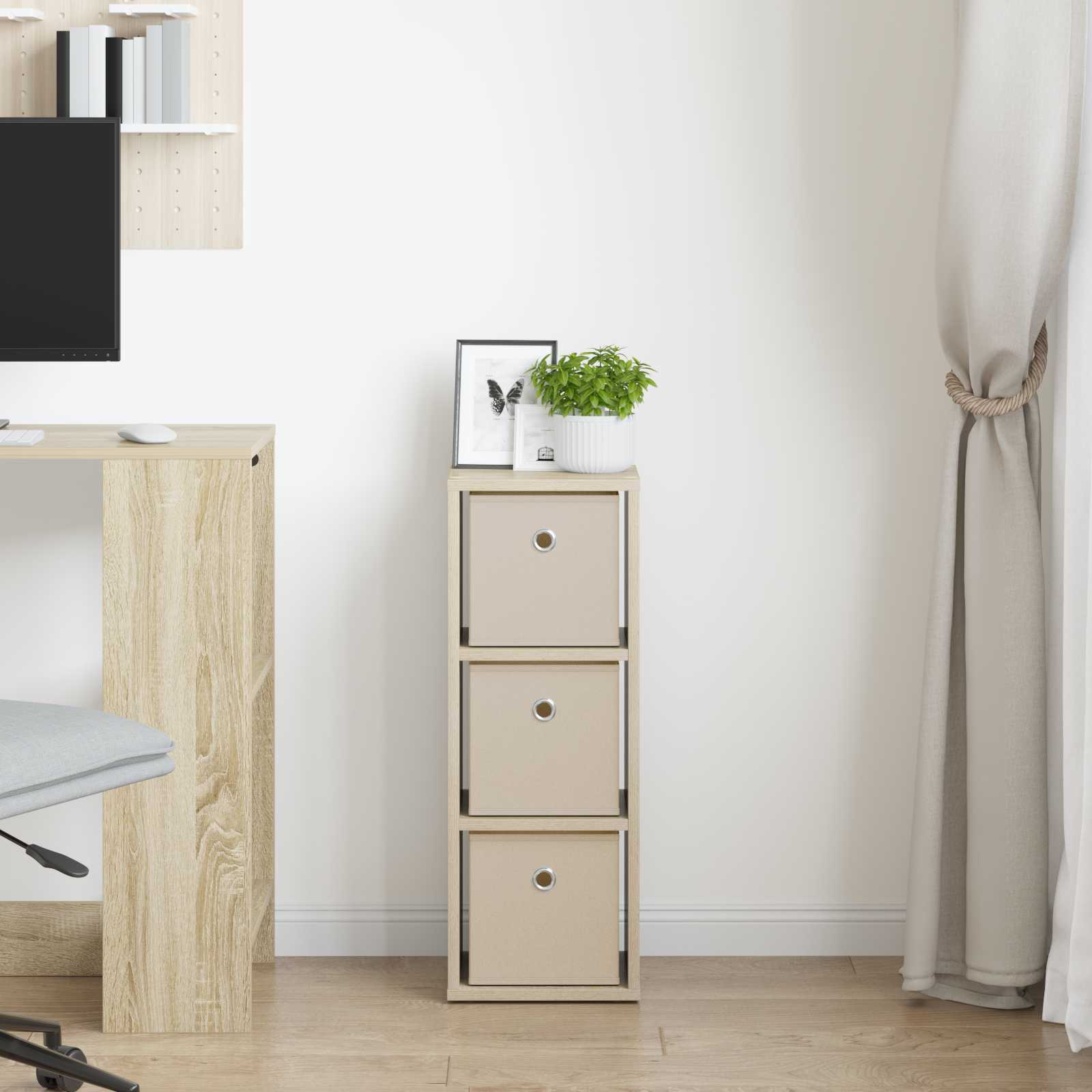 Sideboard mit Schubladen Sonoma-Eiche 25,5 x 22 x 69,5 cm