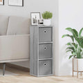 Sideboard mit Schubladen Graues Sonoma 25,5 x 22 x 69,5 cm