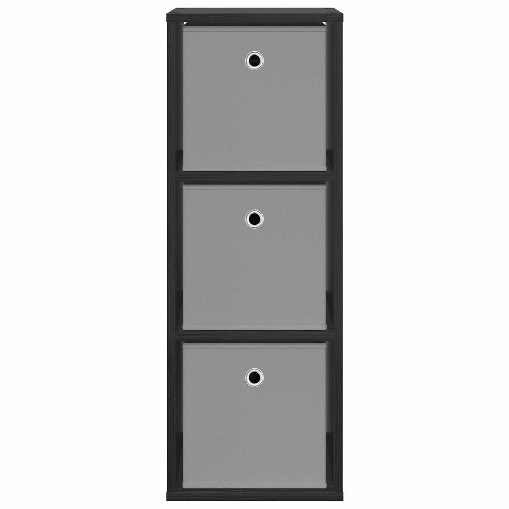 Sideboard Schwarz Eichen-Optik 30,5 x 27 x 84,5 cm