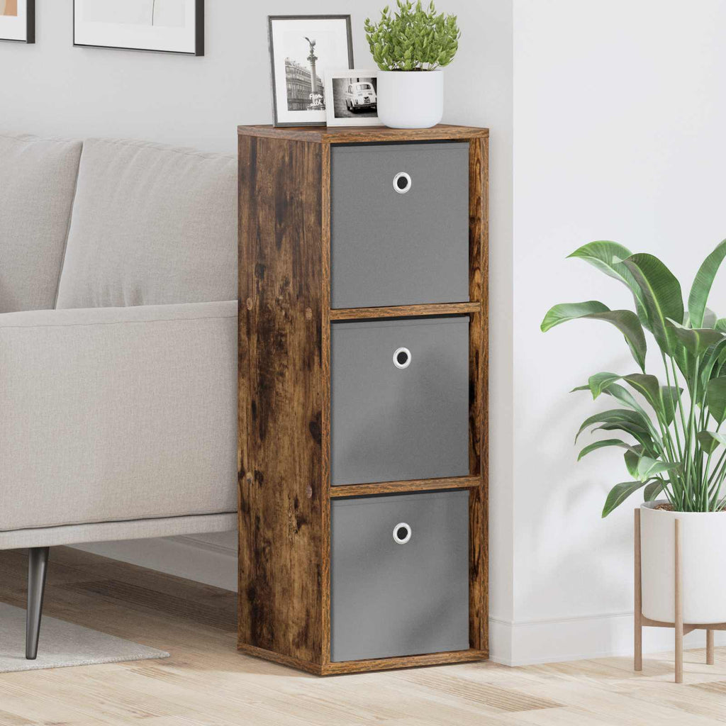 Sideboard mit Schubladen Geräucherte Eiche 30,5 x 27 x 84,5 cm