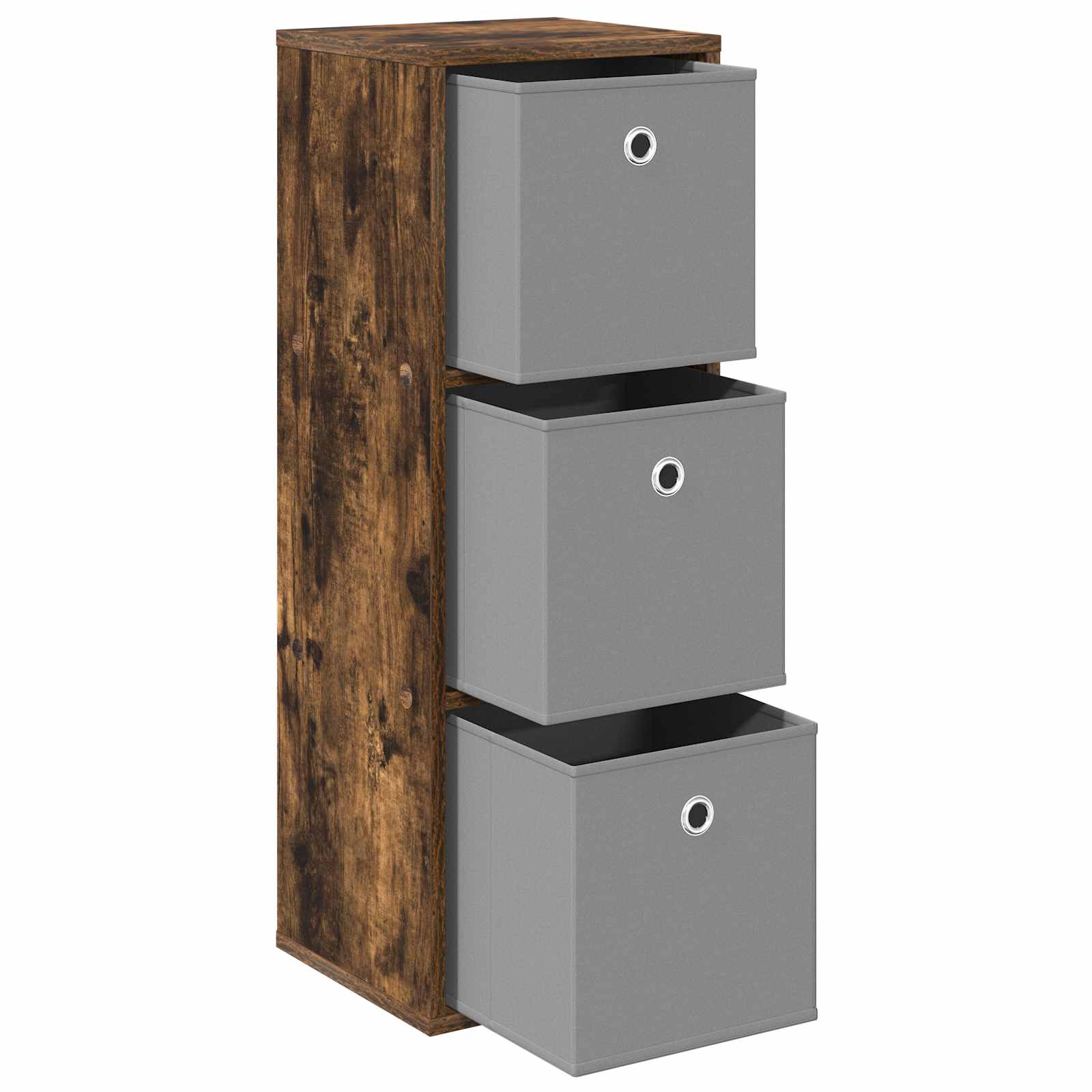 Sideboard mit Schubladen Geräucherte Eiche 30,5 x 27 x 84,5 cm