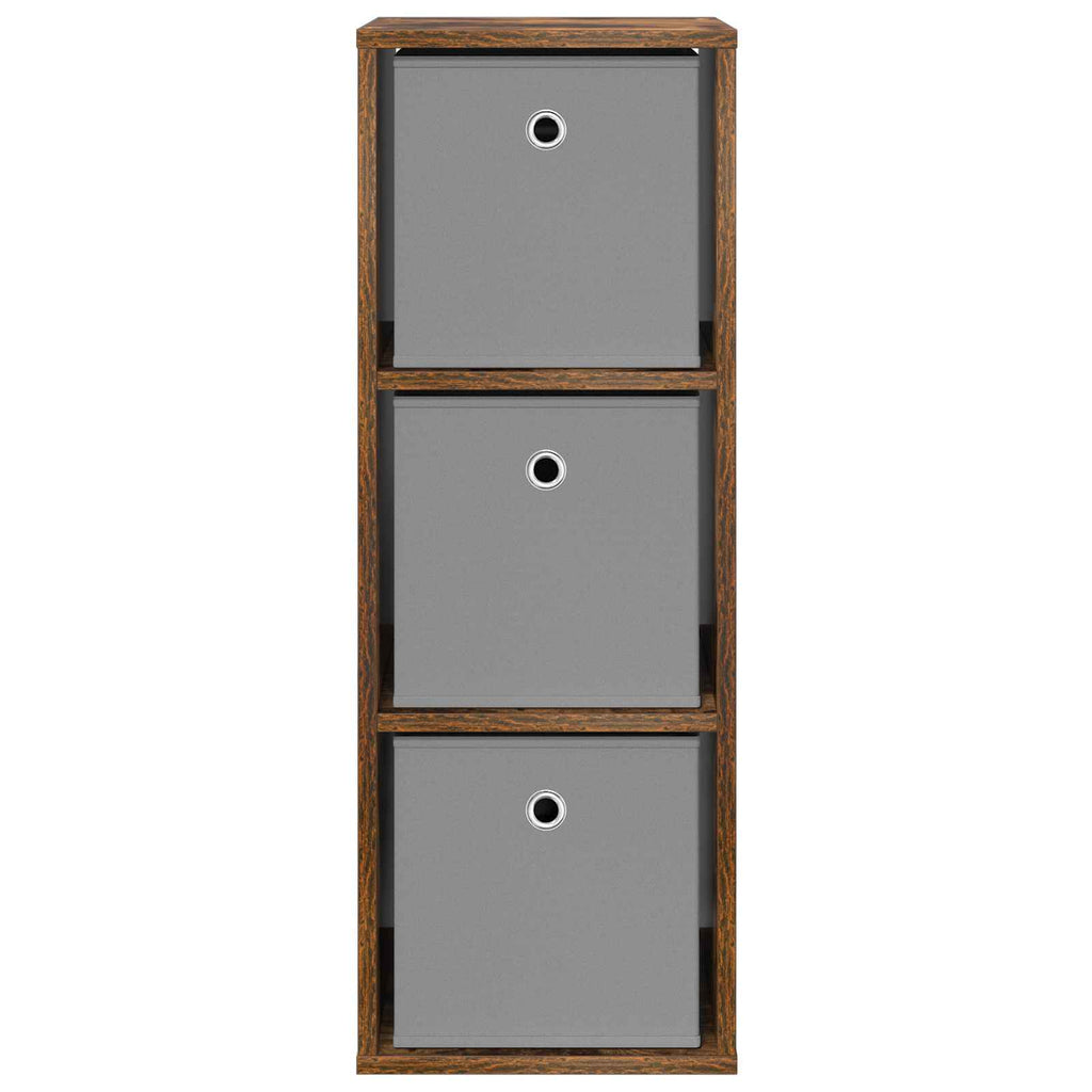Sideboard mit Schubladen Geräucherte Eiche 30,5 x 27 x 84,5 cm