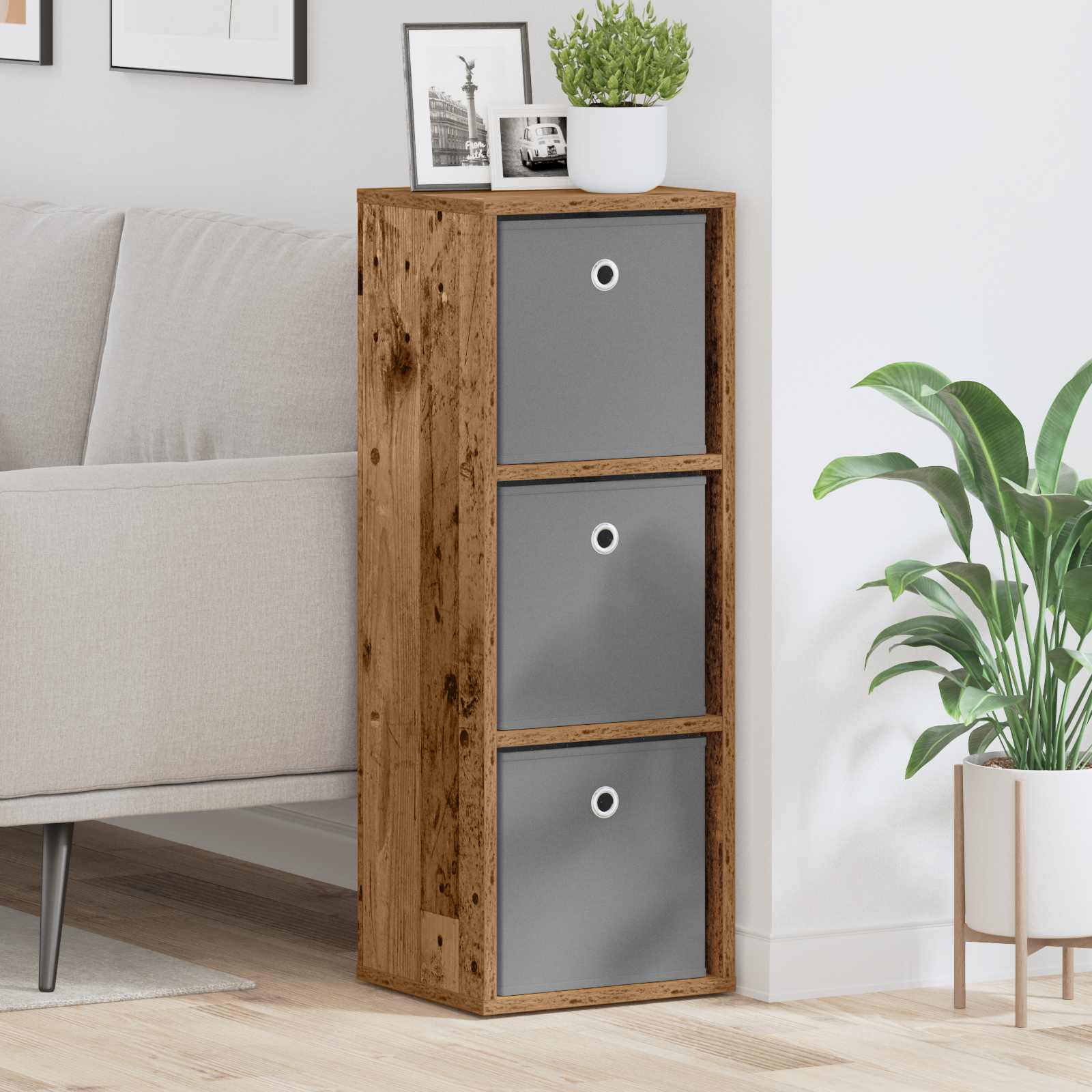 Sideboard mit Schubladen Altholz 30,5 x 27 x 84,5 cm