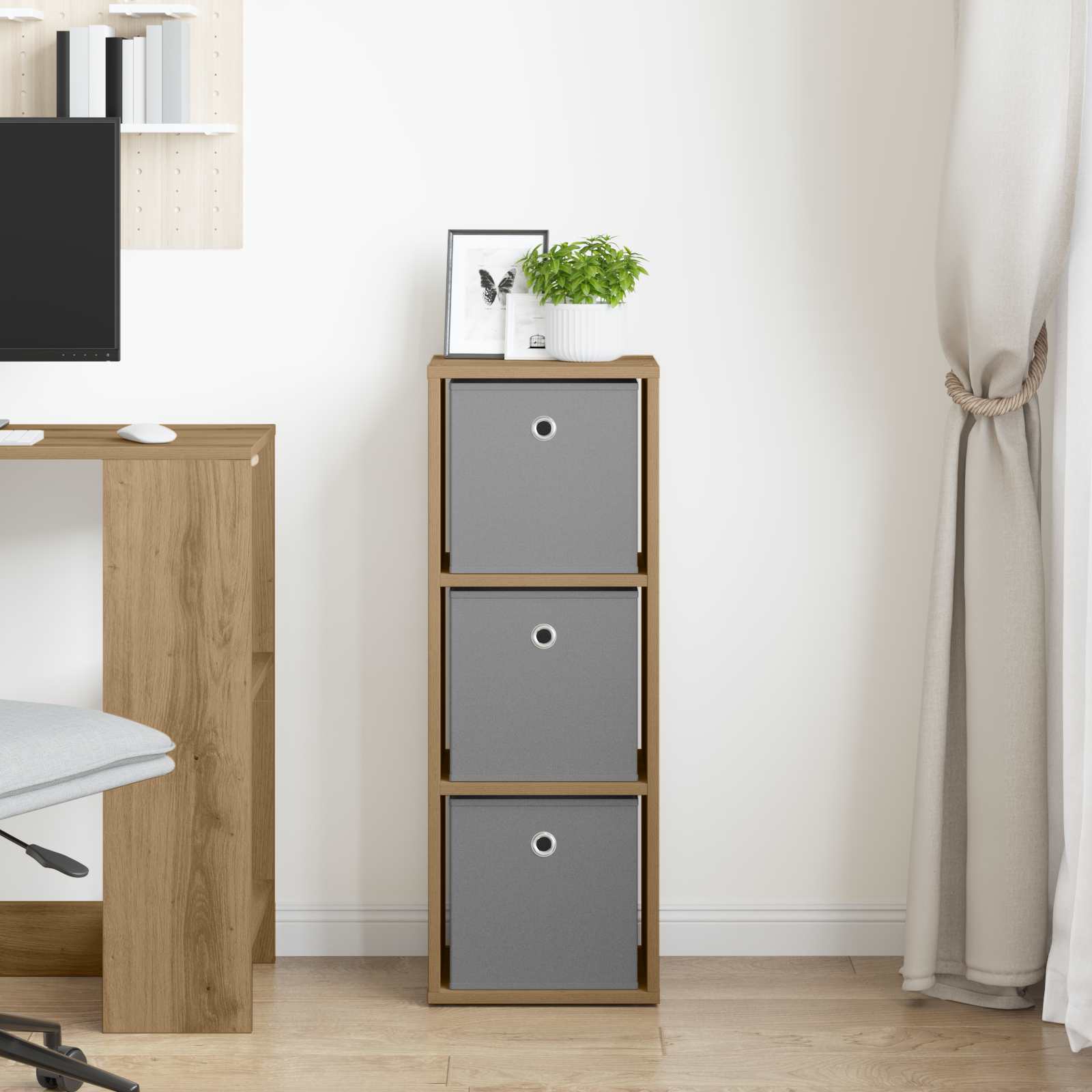 Sideboard mit Schubladen Artisan-Eiche 30,5 x 27 x 84,5 cm