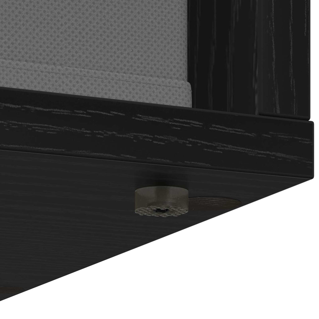 Sideboard mit Schubladen Schwarz Eichen-Optik 35 x 32 x 99,5 cm