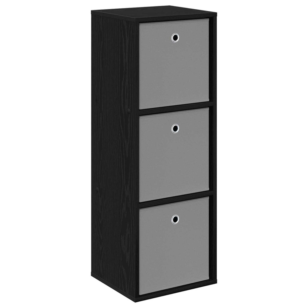 Sideboard mit Schubladen Schwarz Eichen-Optik 35 x 32 x 99,5 cm
