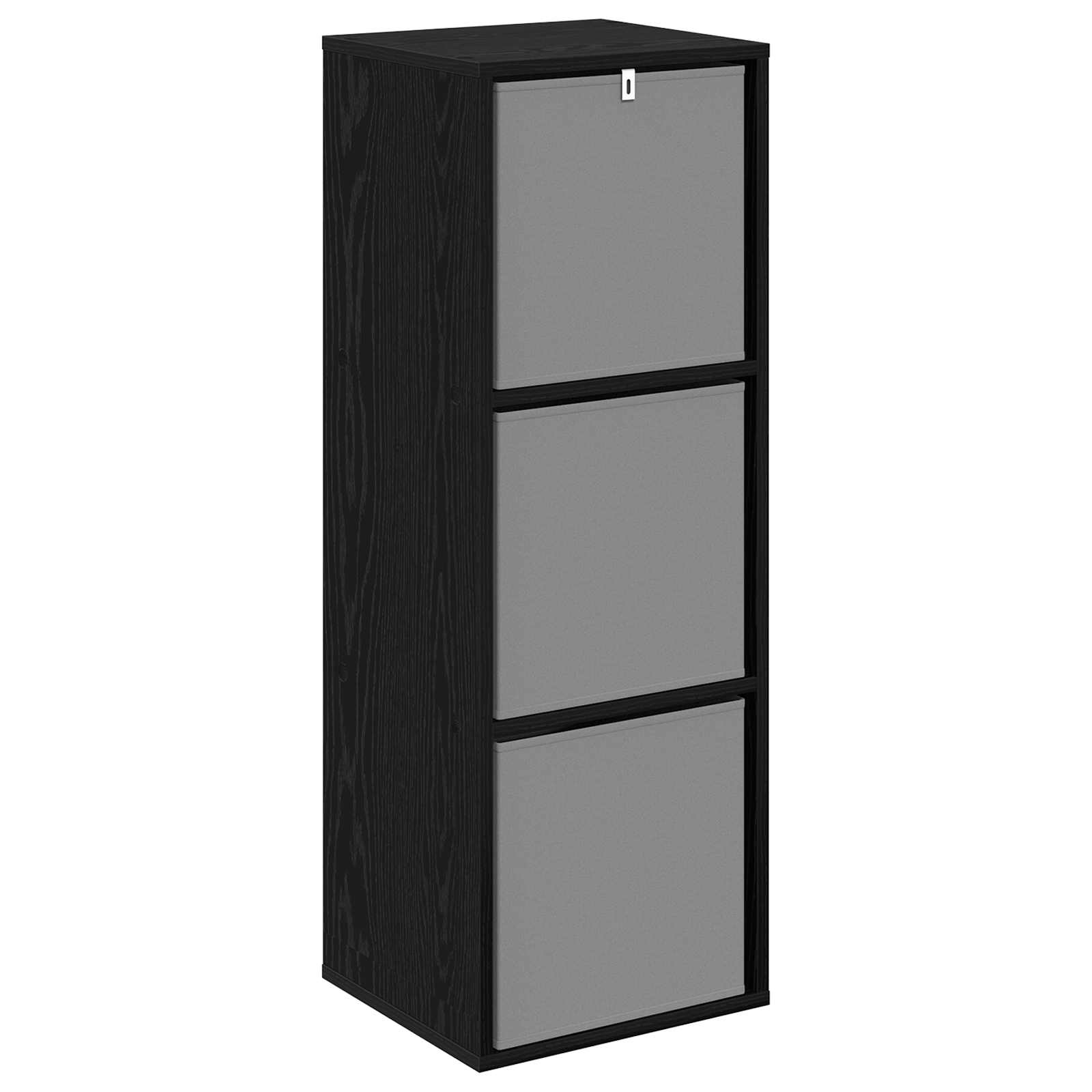 Sideboard mit Schubladen Schwarz Eichen-Optik 35 x 32 x 99,5 cm
