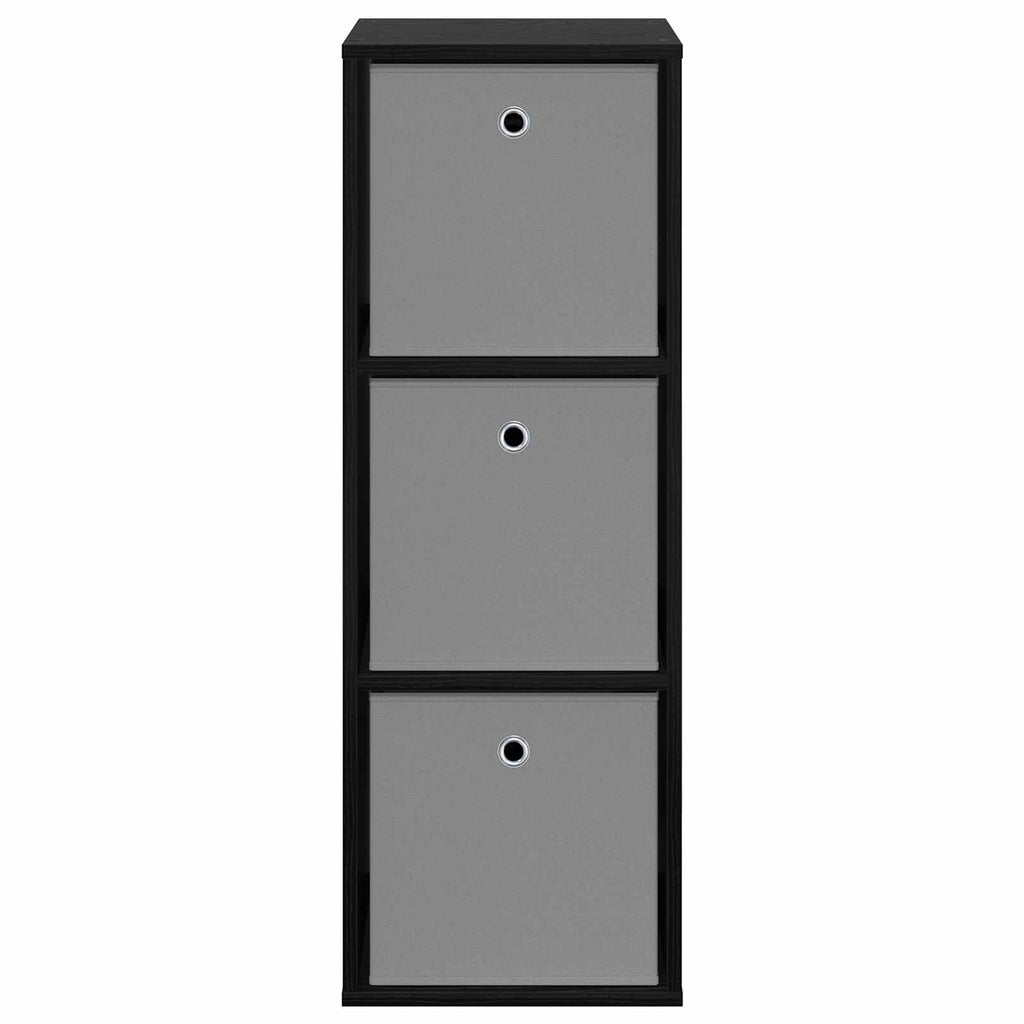 Sideboard mit Schubladen Schwarz Eichen-Optik 35 x 32 x 99,5 cm