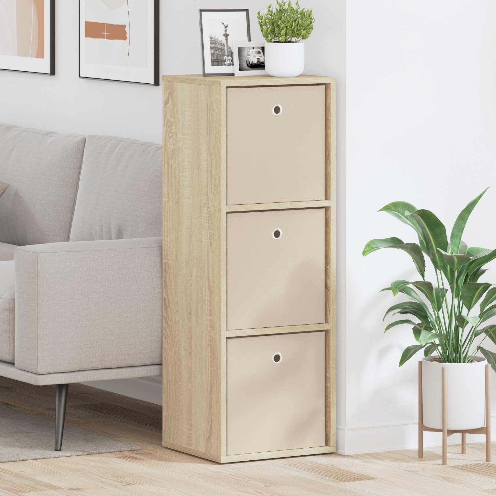 Sideboard mit Schubladen Sonoma-Eiche 35 x 32 x 99,5 cm