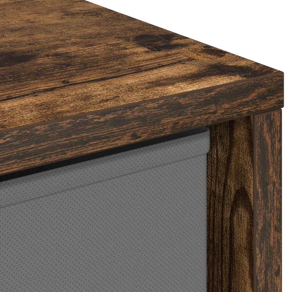 Sideboard mit Schubladen Geräucherte Eiche 35 x 32 x 99,5 cm