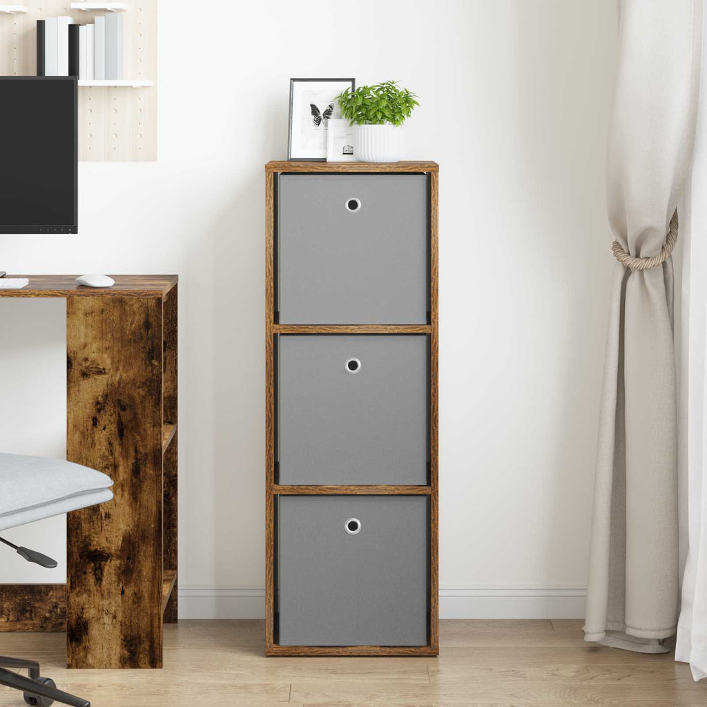 Sideboard mit Schubladen Geräucherte Eiche 35 x 32 x 99,5 cm