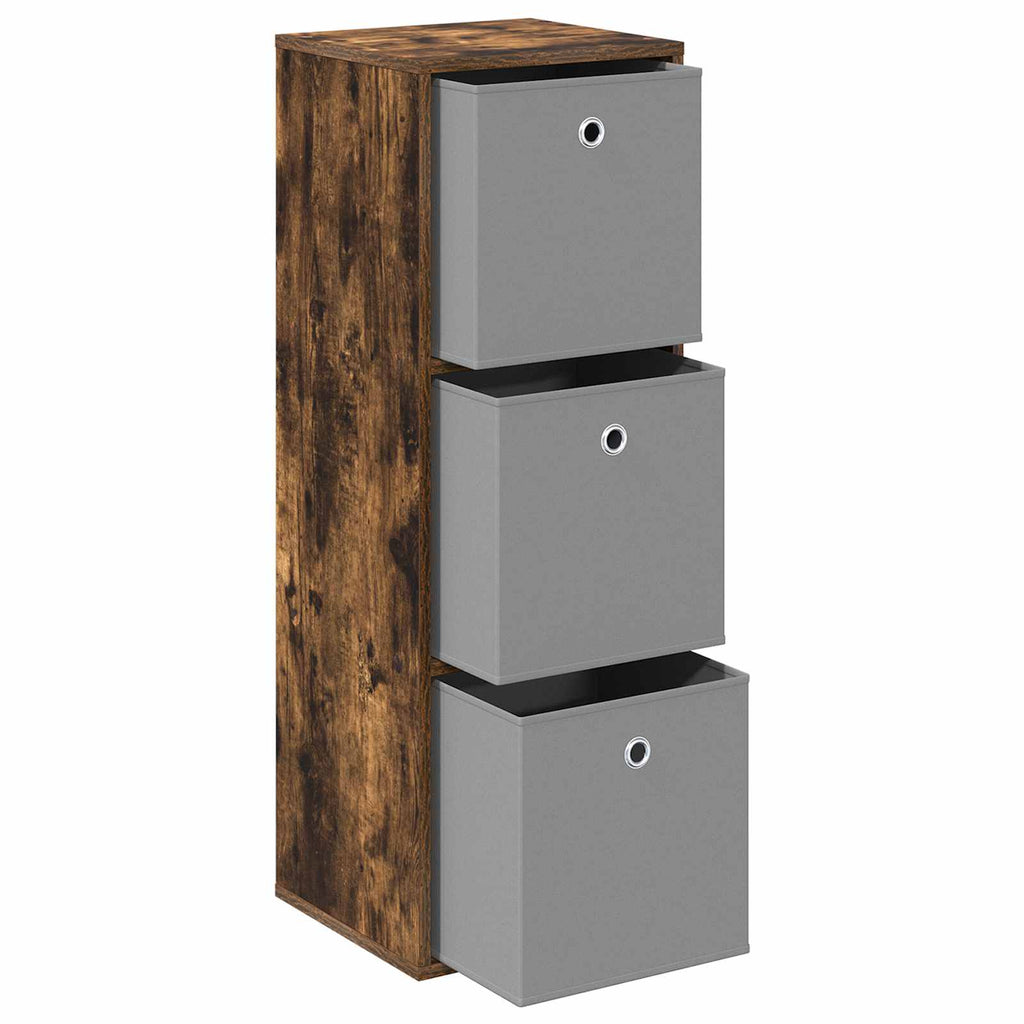 Sideboard mit Schubladen Geräucherte Eiche 35 x 32 x 99,5 cm