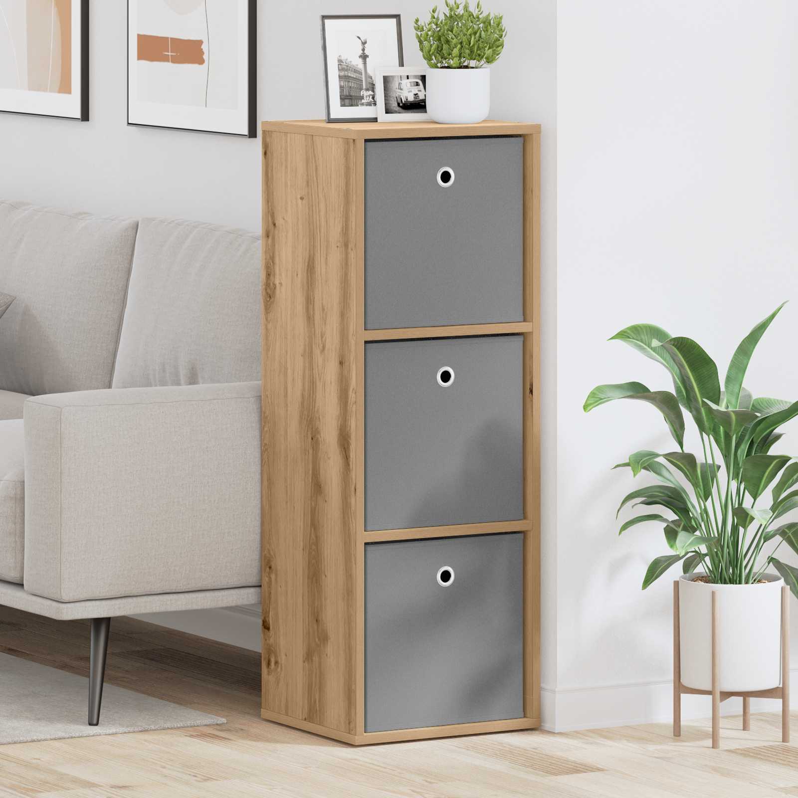 Sideboard mit Schubladen Artisan-Eiche 35 x 32 x 99,5 cm