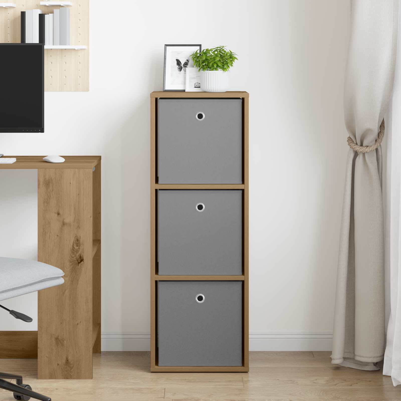 Sideboard mit Schubladen Artisan-Eiche 35 x 32 x 99,5 cm