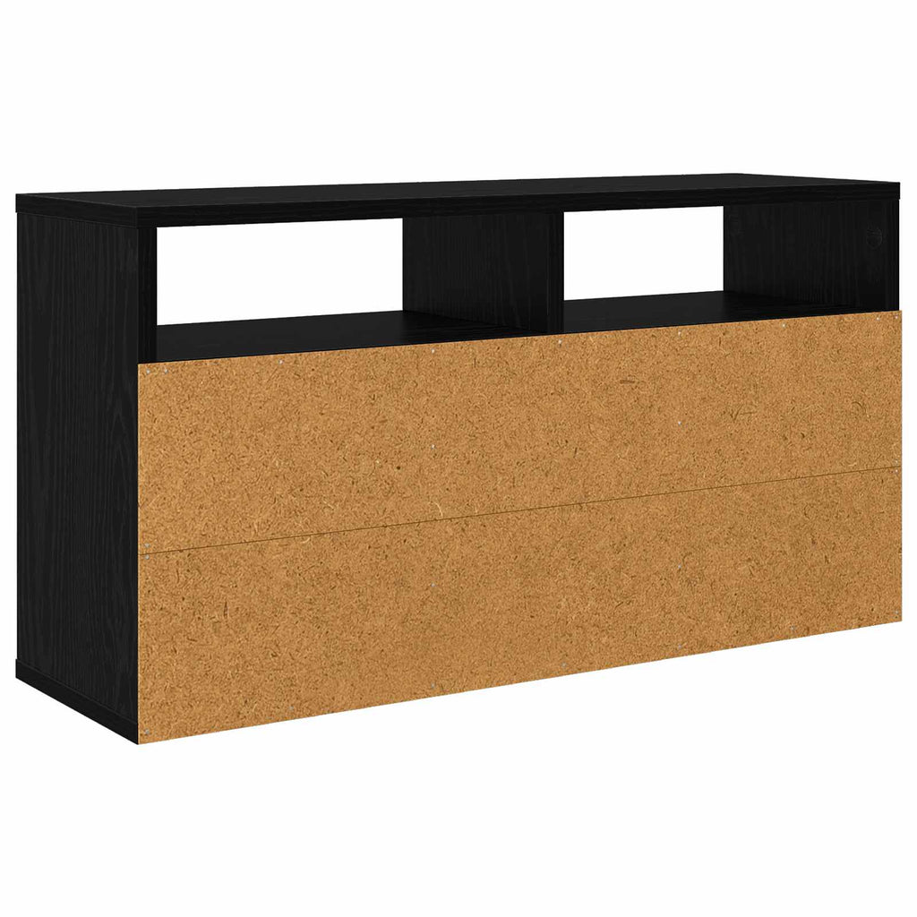 Lowboard mit Schubladen Schwarz Eichen-Optik 72 x 22,5 x 38 cm