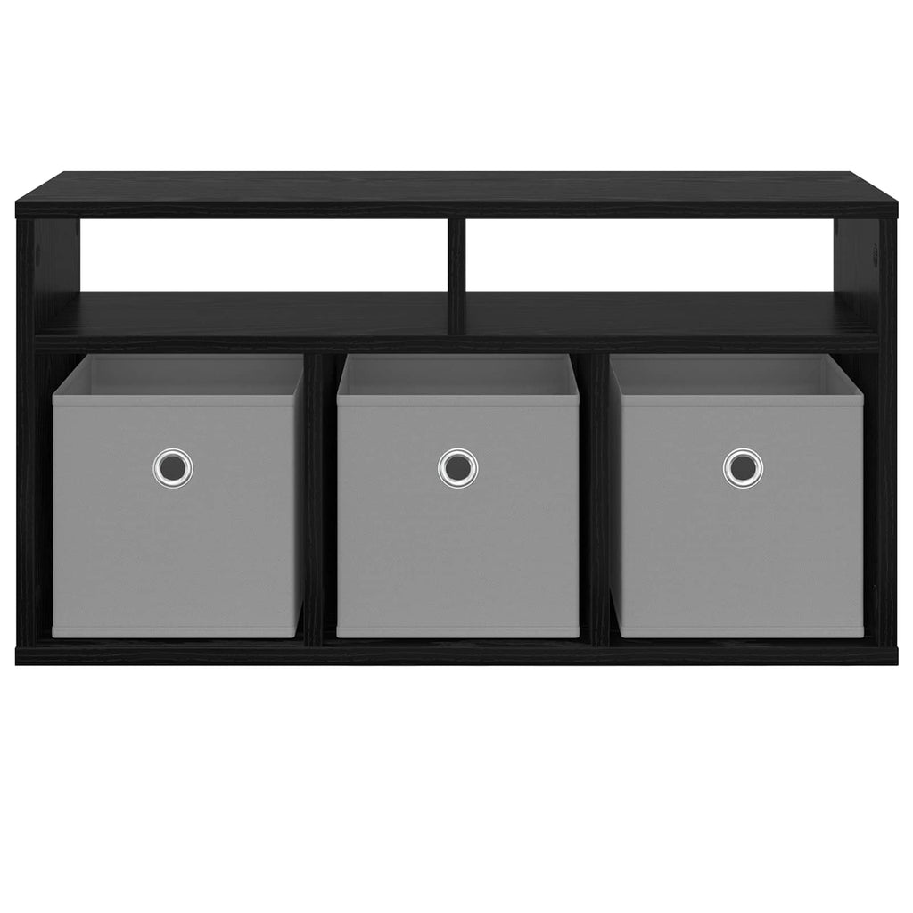 Lowboard mit Schubladen Schwarz Eichen-Optik 72 x 22,5 x 38 cm