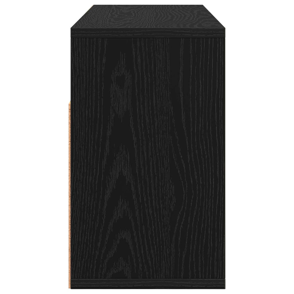 Lowboard mit Schubladen Schwarz Eichen-Optik 72 x 22,5 x 38 cm