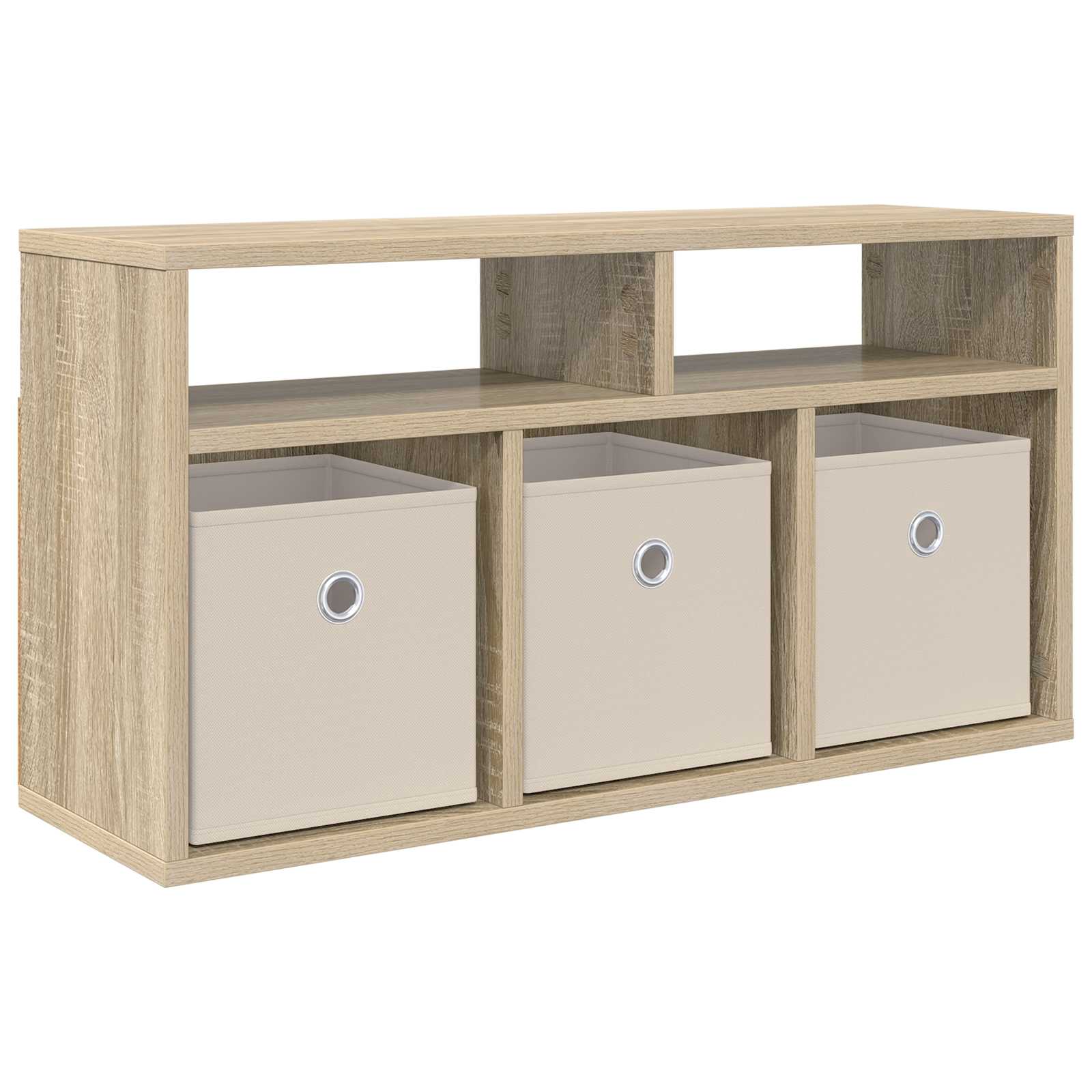 Lowboard mit Schubladen Sonoma-Eiche 72 x 22,5 x 38 cm