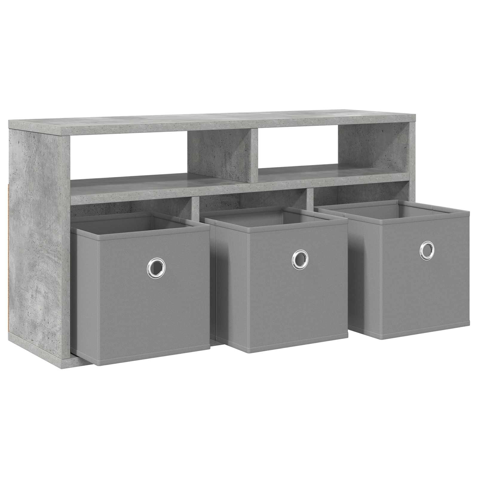 Lowboard mit Schubladen Beton Grau 72 x 22,5 x 38 cm