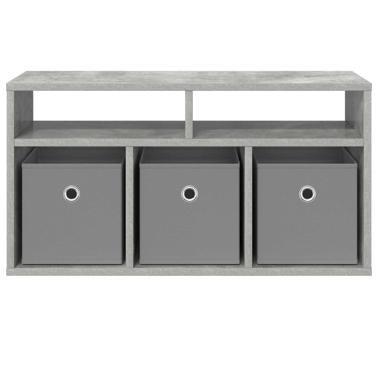 Lowboard mit Schubladen Beton Grau 72 x 22,5 x 38 cm